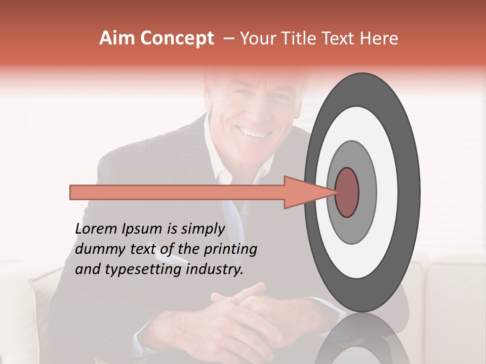 A Man In A Suit Is Holding A Sign PowerPoint Template