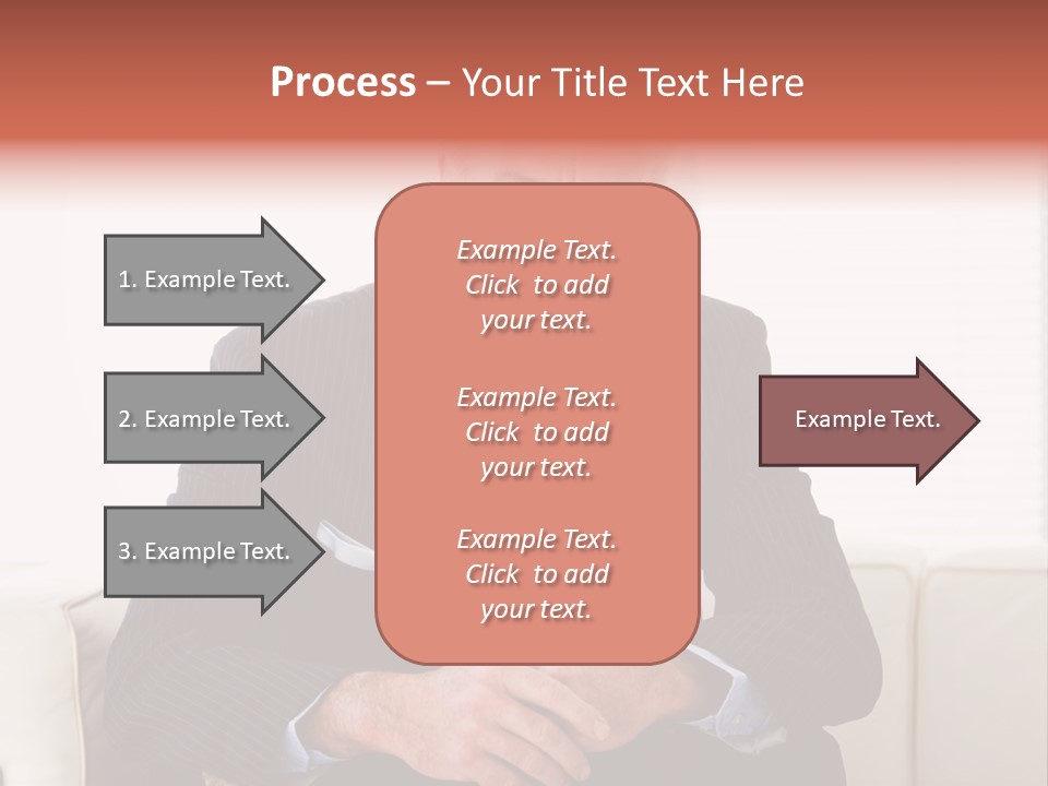 A Man In A Suit Is Holding A Sign PowerPoint Template