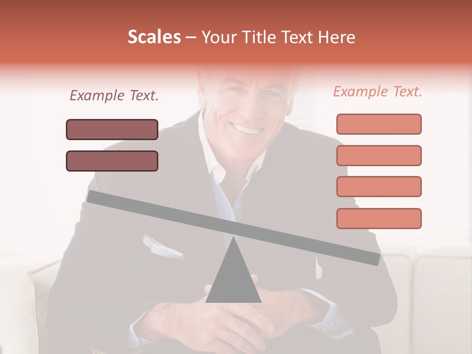 A Man In A Suit Is Holding A Sign PowerPoint Template