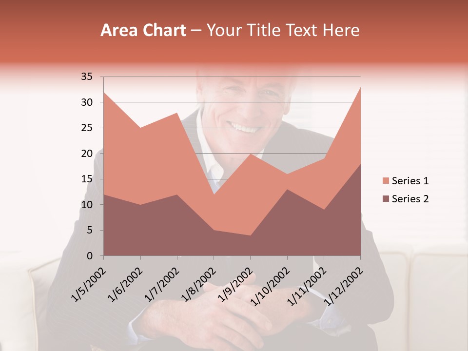 A Man In A Suit Is Holding A Sign PowerPoint Template