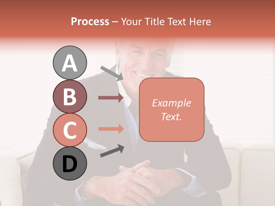 A Man In A Suit Is Holding A Sign PowerPoint Template