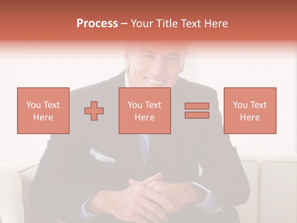 A Man In A Suit Is Holding A Sign PowerPoint Template