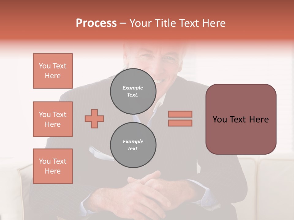 A Man In A Suit Is Holding A Sign PowerPoint Template