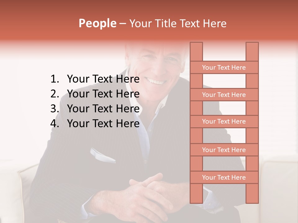 A Man In A Suit Is Holding A Sign PowerPoint Template