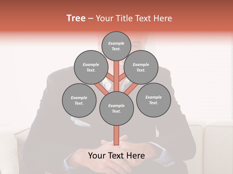 A Man In A Suit Is Holding A Sign PowerPoint Template