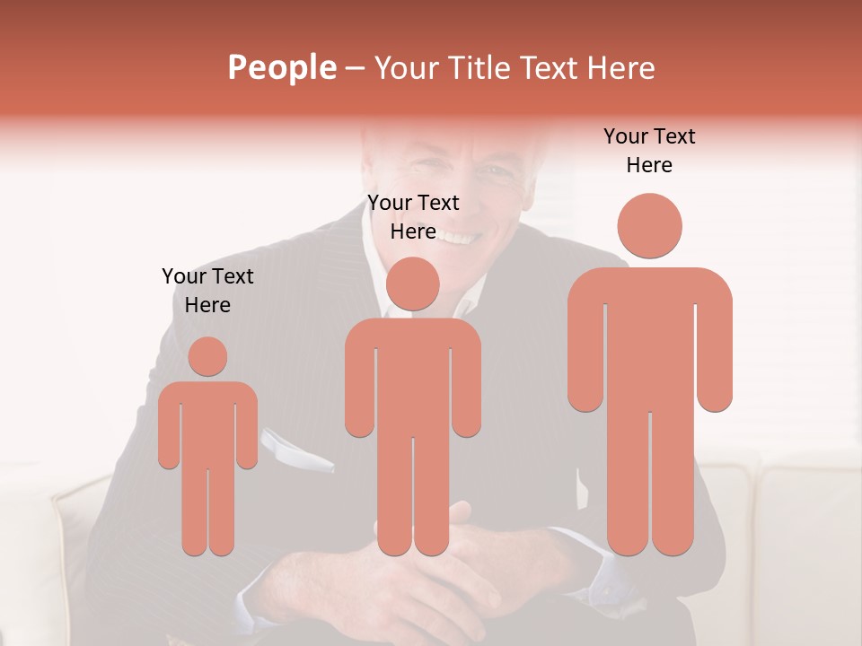 A Man In A Suit Is Holding A Sign PowerPoint Template