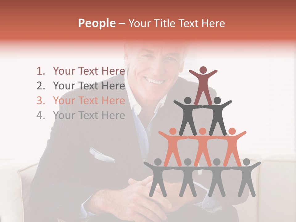 A Man In A Suit Is Holding A Sign PowerPoint Template