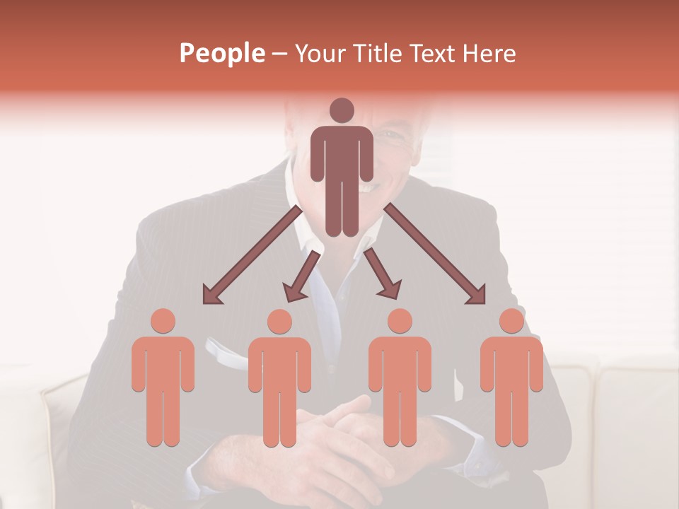 A Man In A Suit Is Holding A Sign PowerPoint Template