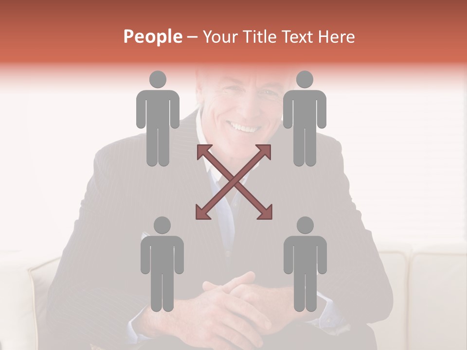 A Man In A Suit Is Holding A Sign PowerPoint Template