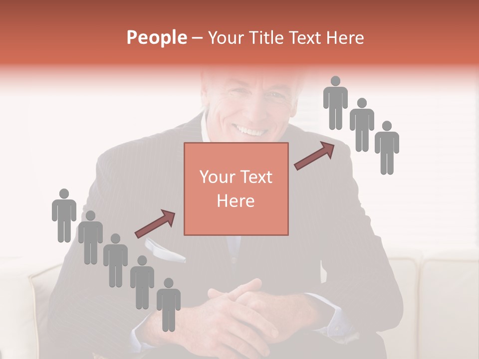 A Man In A Suit Is Holding A Sign PowerPoint Template
