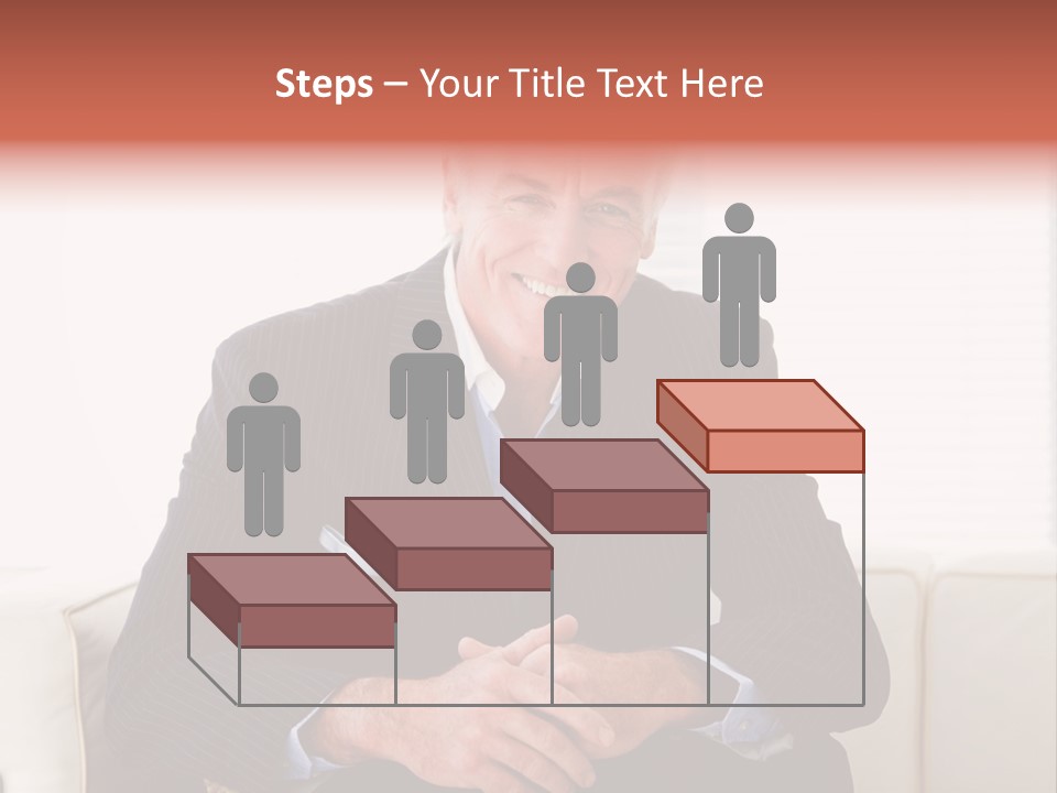 A Man In A Suit Is Holding A Sign PowerPoint Template