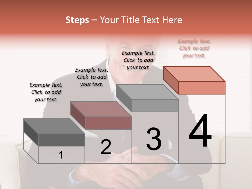 A Man In A Suit Is Holding A Sign PowerPoint Template