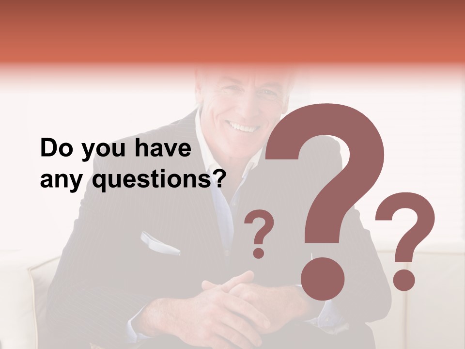 A Man In A Suit Is Holding A Sign PowerPoint Template