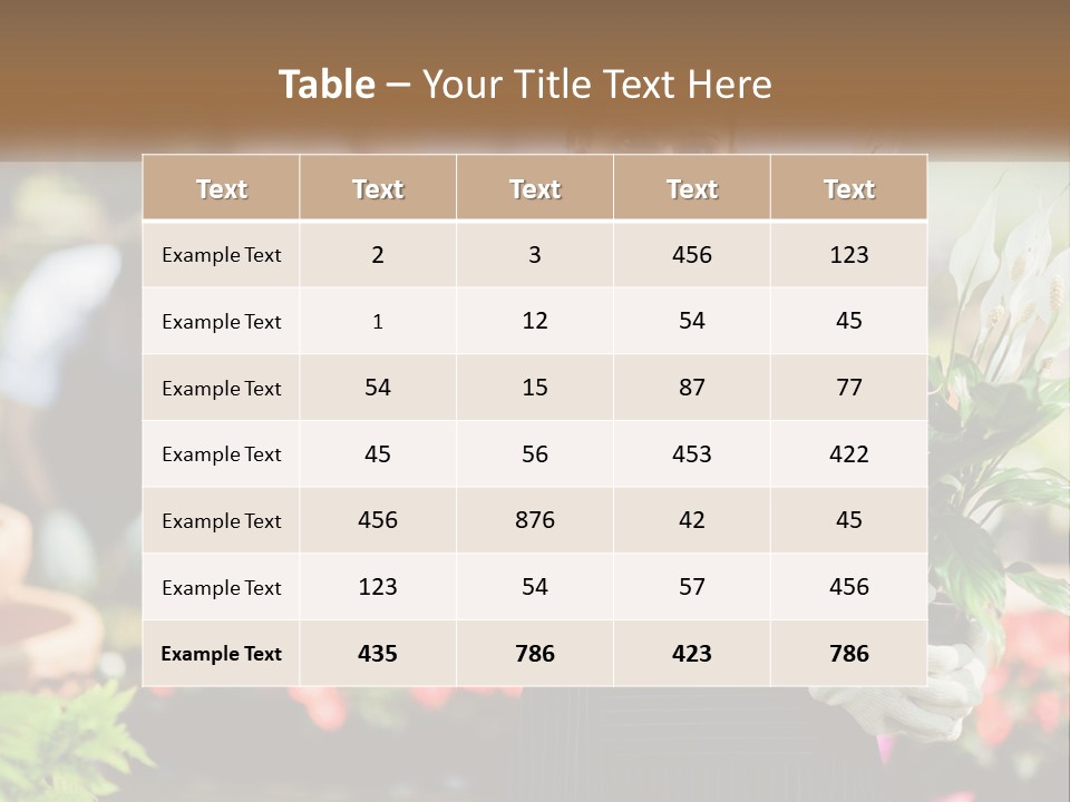 A Woman Holding A Potted Plant In A Greenhouse PowerPoint Template