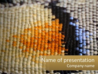 A Close Up Of A Pattern On A Wall PowerPoint Template