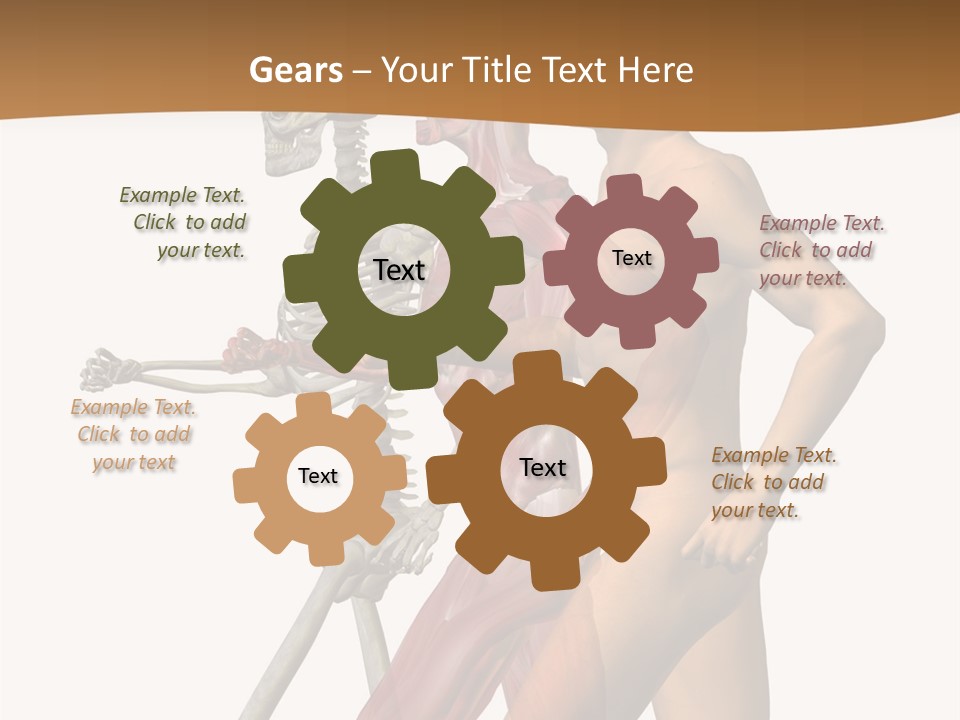 A Man And A Woman With Muscles Powerpoint Presentation PowerPoint Template