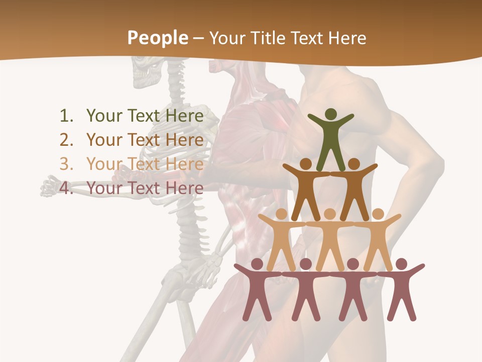 A Man And A Woman With Muscles Powerpoint Presentation PowerPoint Template