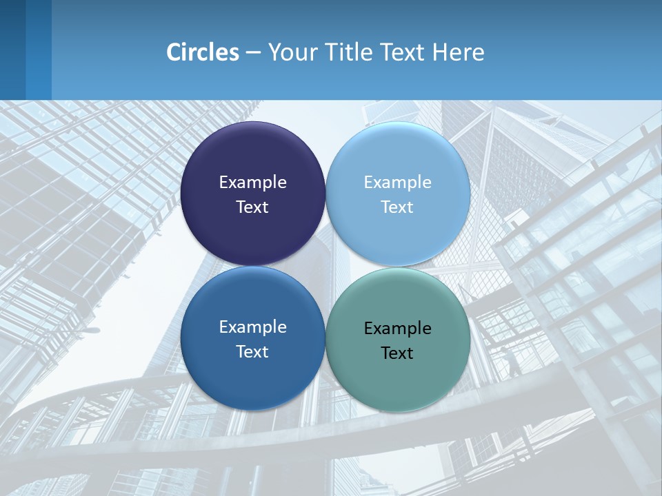 A Group Of Skyscrapers With A Blue Sky In The Background PowerPoint Template