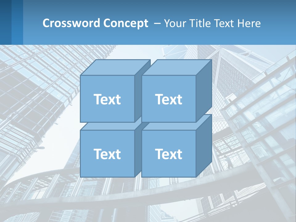 A Group Of Skyscrapers With A Blue Sky In The Background PowerPoint Template