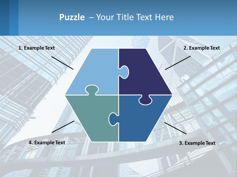 A Group Of Skyscrapers With A Blue Sky In The Background PowerPoint Template