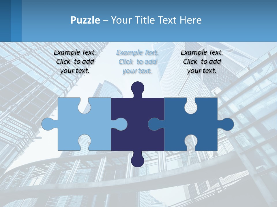 A Group Of Skyscrapers With A Blue Sky In The Background PowerPoint Template