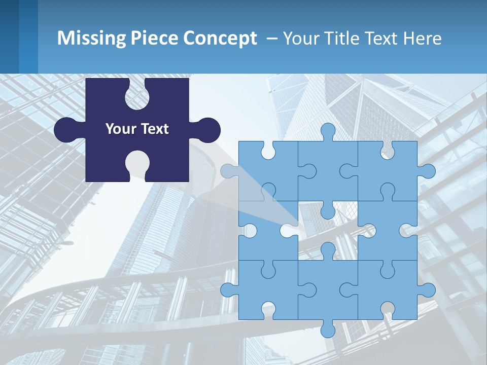 A Group Of Skyscrapers With A Blue Sky In The Background PowerPoint Template