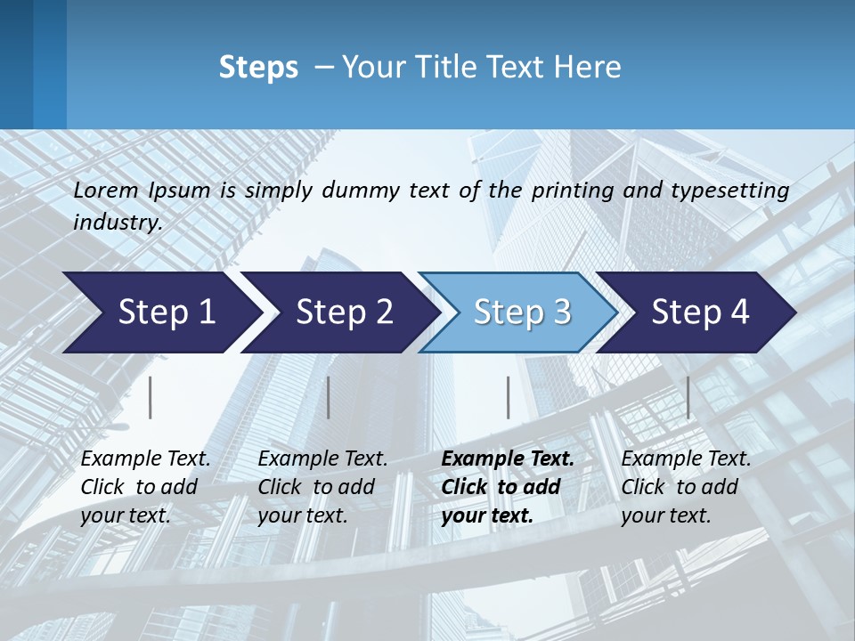 A Group Of Skyscrapers With A Blue Sky In The Background PowerPoint Template