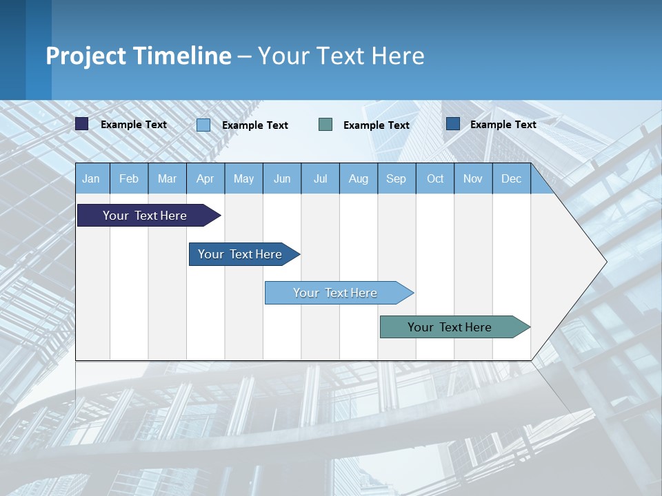 A Group Of Skyscrapers With A Blue Sky In The Background PowerPoint Template