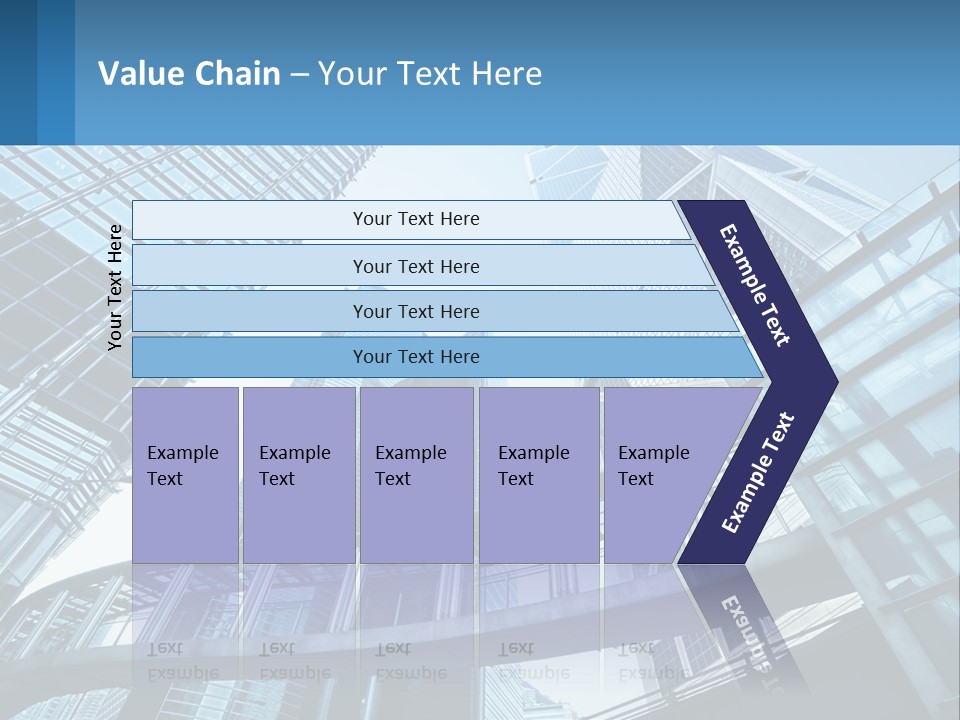 A Group Of Skyscrapers With A Blue Sky In The Background PowerPoint Template