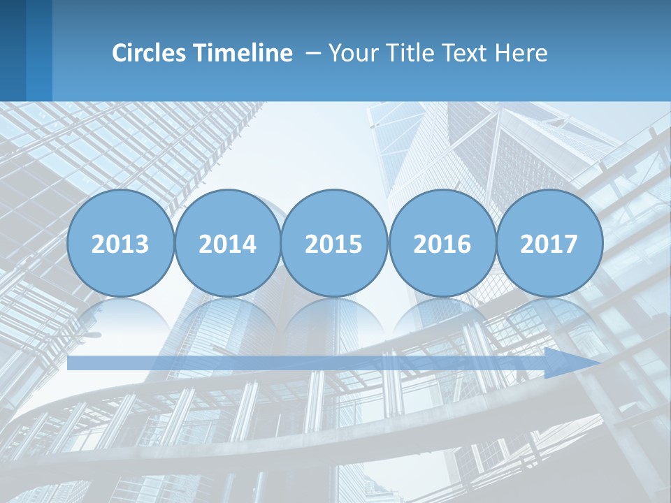 A Group Of Skyscrapers With A Blue Sky In The Background PowerPoint Template