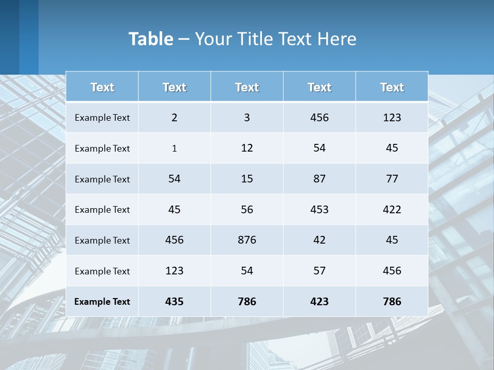 A Group Of Skyscrapers With A Blue Sky In The Background PowerPoint Template