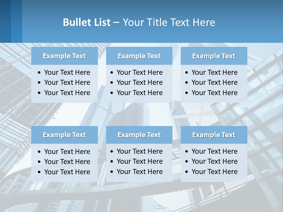 A Group Of Skyscrapers With A Blue Sky In The Background PowerPoint Template
