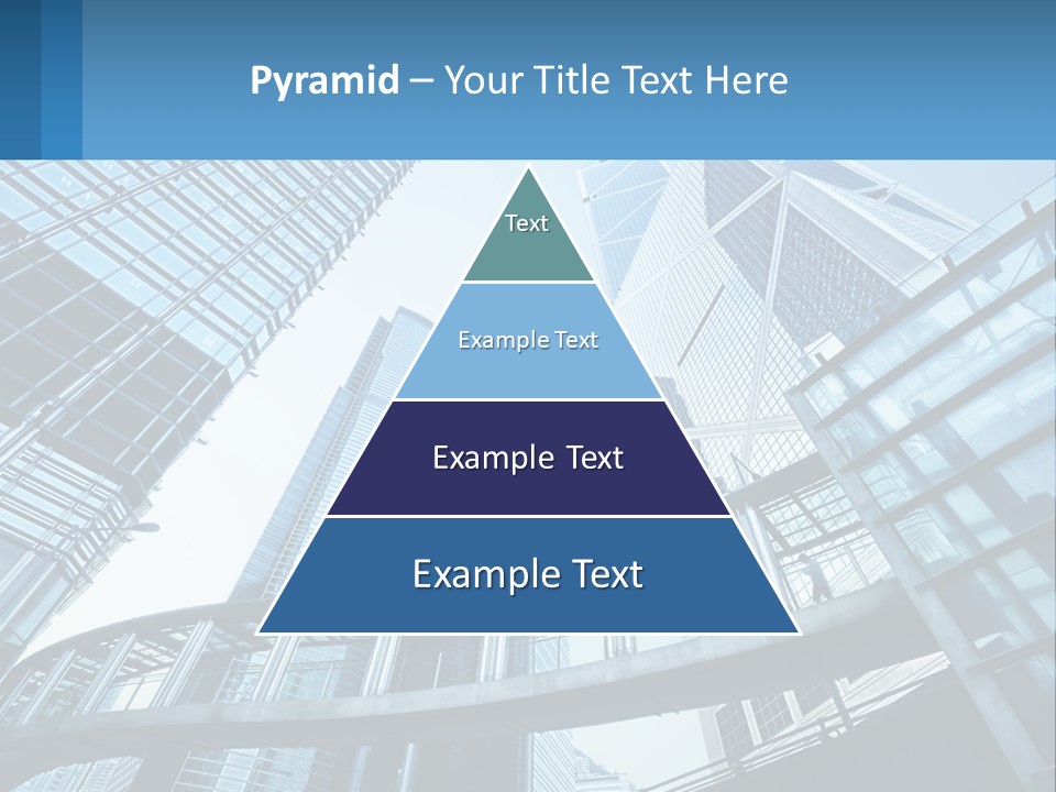 A Group Of Skyscrapers With A Blue Sky In The Background PowerPoint Template