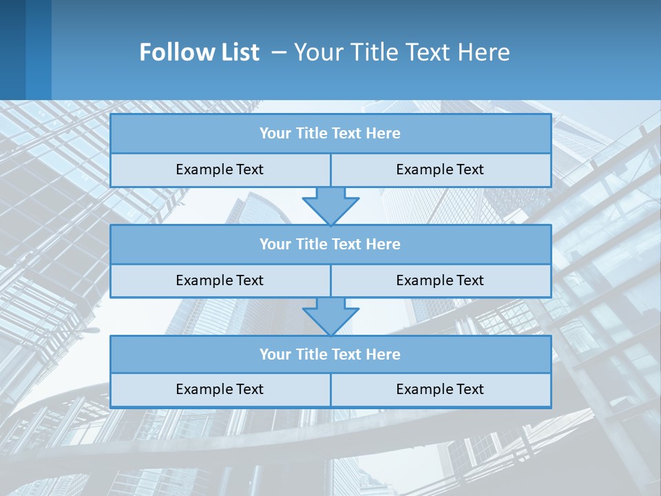 A Group Of Skyscrapers With A Blue Sky In The Background PowerPoint Template