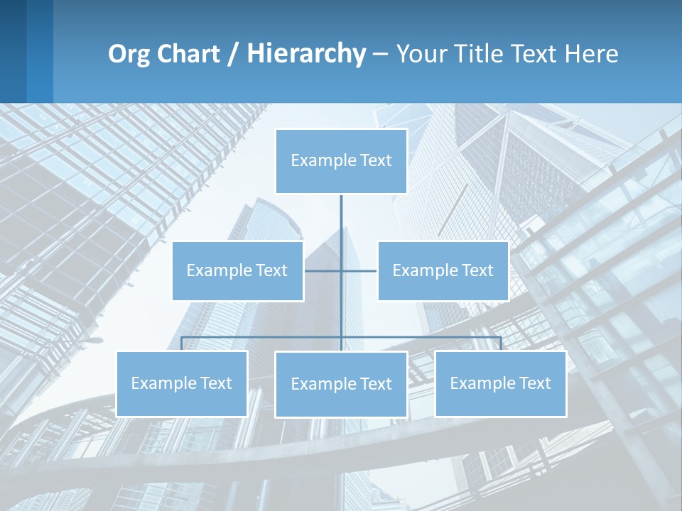 A Group Of Skyscrapers With A Blue Sky In The Background PowerPoint Template