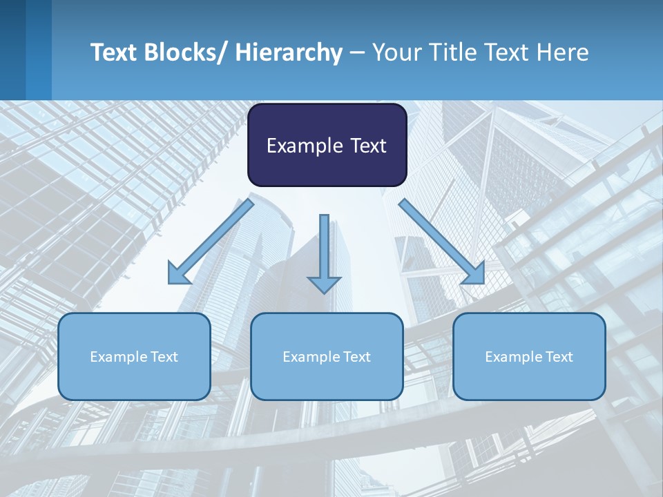 A Group Of Skyscrapers With A Blue Sky In The Background PowerPoint Template