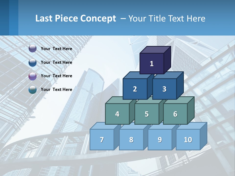 A Group Of Skyscrapers With A Blue Sky In The Background PowerPoint Template