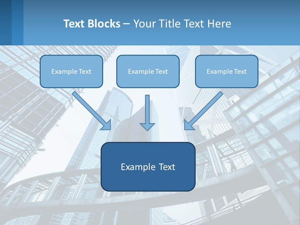 A Group Of Skyscrapers With A Blue Sky In The Background PowerPoint Template