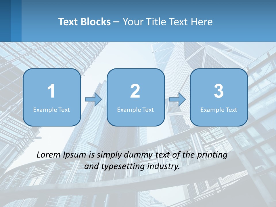 A Group Of Skyscrapers With A Blue Sky In The Background PowerPoint Template