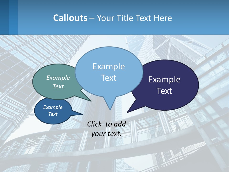 A Group Of Skyscrapers With A Blue Sky In The Background PowerPoint Template