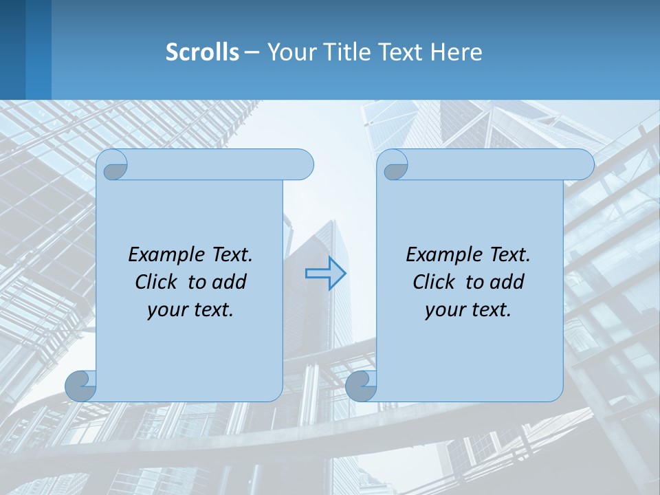 A Group Of Skyscrapers With A Blue Sky In The Background PowerPoint Template
