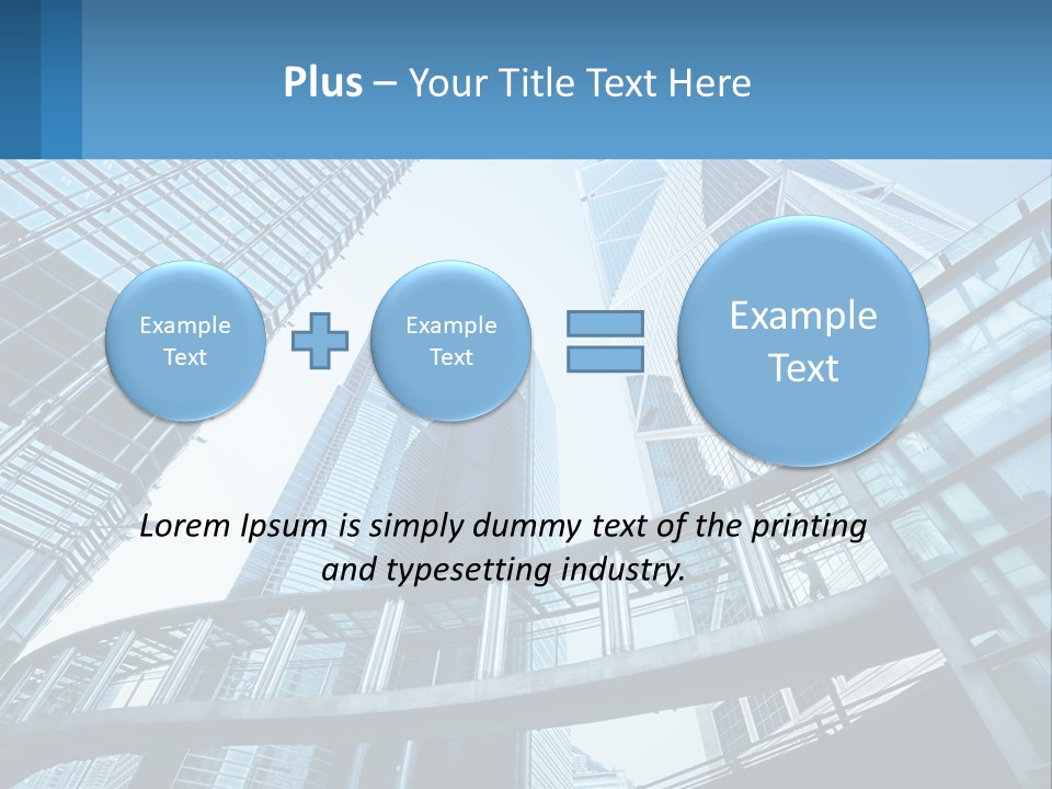 A Group Of Skyscrapers With A Blue Sky In The Background PowerPoint Template
