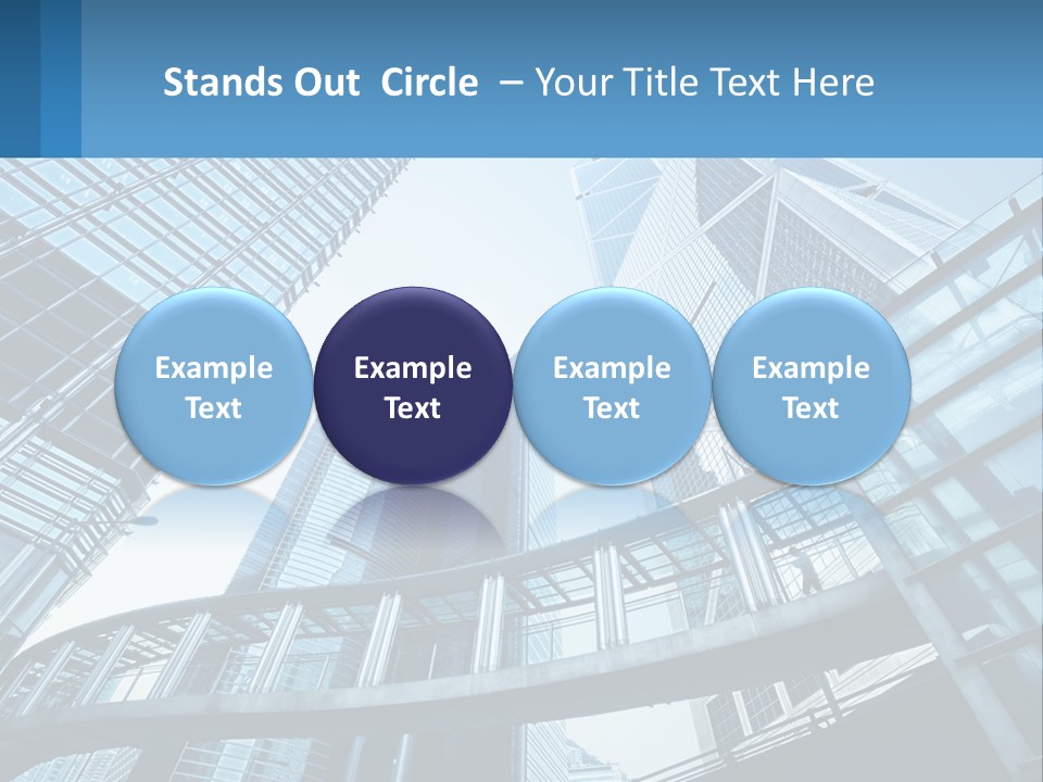 A Group Of Skyscrapers With A Blue Sky In The Background PowerPoint Template