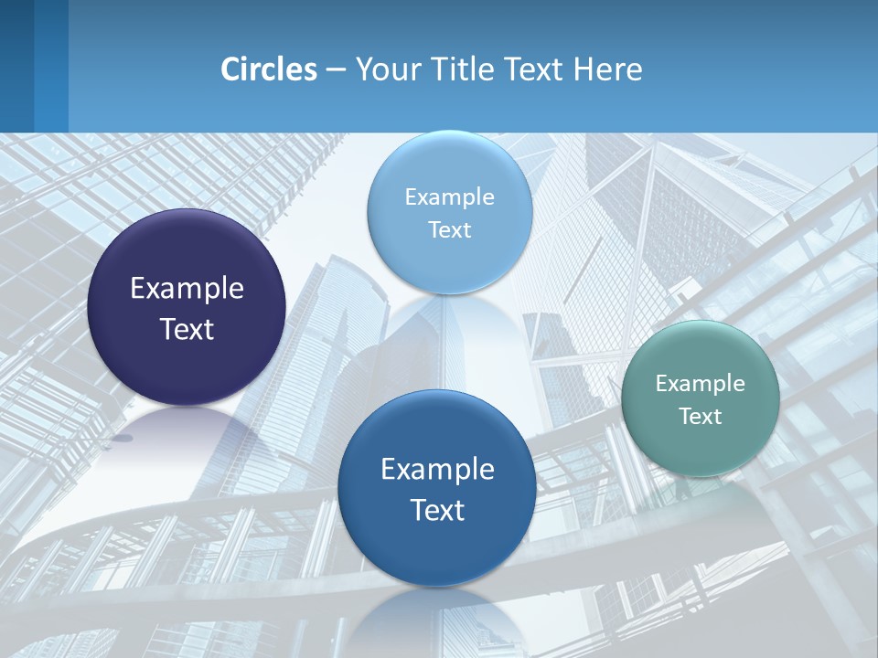 A Group Of Skyscrapers With A Blue Sky In The Background PowerPoint Template