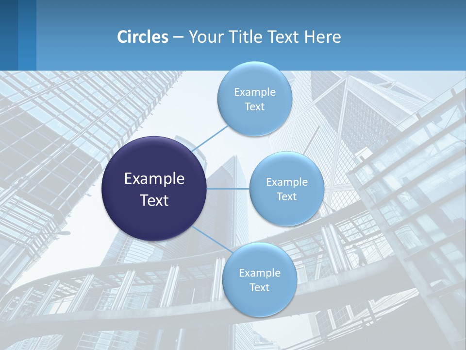 A Group Of Skyscrapers With A Blue Sky In The Background PowerPoint Template