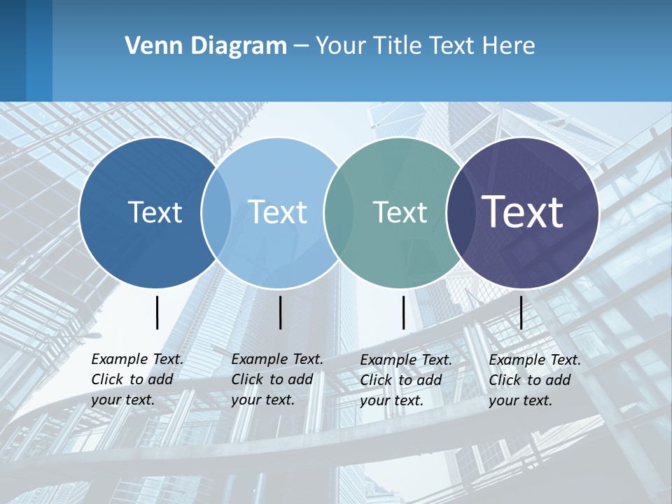 A Group Of Skyscrapers With A Blue Sky In The Background PowerPoint Template