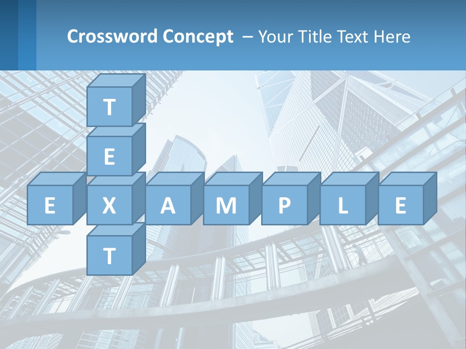 A Group Of Skyscrapers With A Blue Sky In The Background PowerPoint Template