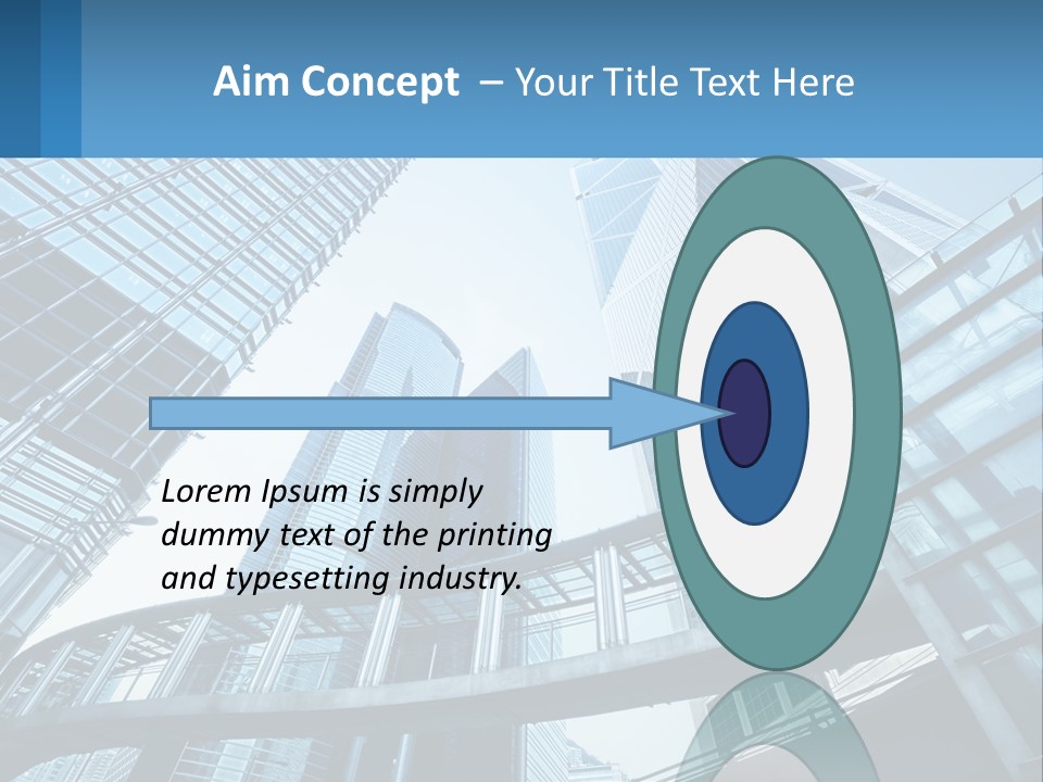 A Group Of Skyscrapers With A Blue Sky In The Background PowerPoint Template