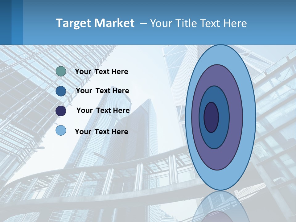 A Group Of Skyscrapers With A Blue Sky In The Background PowerPoint Template