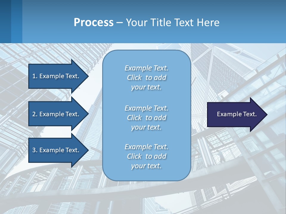 A Group Of Skyscrapers With A Blue Sky In The Background PowerPoint Template